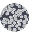 Liora Manne Capri Sea Biscuit 4'x4' Round Area Rug In Navy