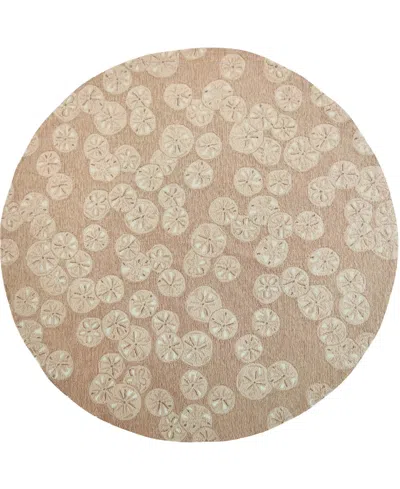 Liora Manne Capri Sea Biscuit 8'x8' Round Area Rug In Camel