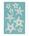 Liora Manne Capri Starfish Area Rug, 1'8 X 2'6 In Aqua