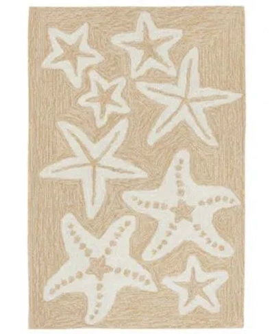 Liora Manne Capri Starfish Rug Collection In Coral