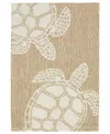 Liora Manne Capri Turtle 1'8"x2'6" Area Rug In Neutral