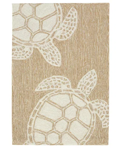 Liora Manne Capri Turtle 1'8"x2'6" Area Rug In Neutral