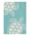 Liora Manne Capri Turtle Area Rug, 1'8 X 2'6 In Blue
