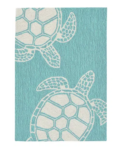 Liora Manne Capri Turtle Area Rug, 1'8 X 2'6 In Blue