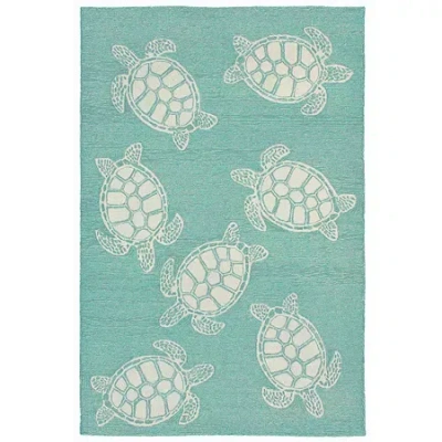 Liora Manne Capri Turtle Indoor/outdoor Runner Rug In Green