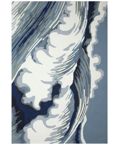 Liora Manne Capri Wave 7'6"x9'6" Area Rug In Blue
