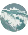 Liora Manne Capri Wave 8'x8' Round Area Rug In Aqua