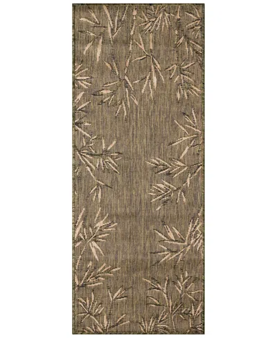Liora Manne Carmel Border 1'11"x4'11" Runner Area Rug In Green