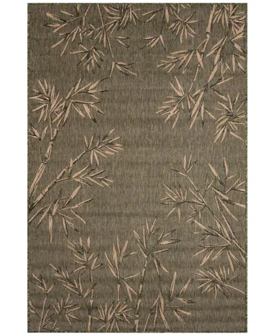 Liora Manne Carmel Border 4'10"x7'6" Area Rug In Green