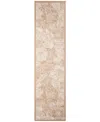 Liora Manne Carmel Botanical 1'11"x4'11" Runner Area Rug In Sand