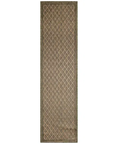 Liora Manne Carmel Diamonds 1'11"x7'6" Runner Area Rug In Green
