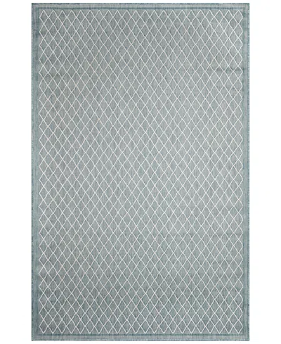 Liora Manne Carmel Diamonds 4'10"x7'6" Area Rug In Aqua