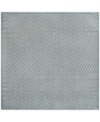 Liora Manne Carmel Diamonds 7'10"x7'10" Square Area Rug In Aqua
