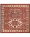 Liora Manne Carmel Kilim 7'10"x7'10" Square Area Rug In Paprika