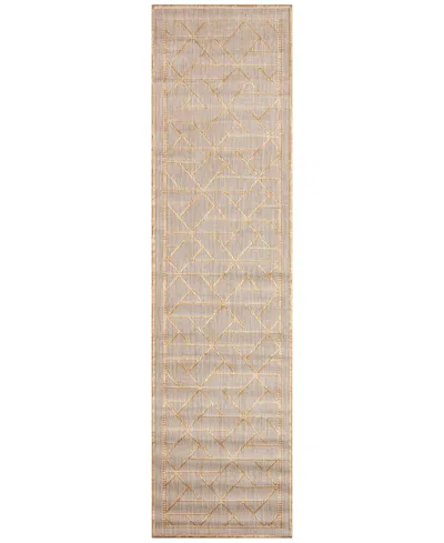 Liora Manne Carmel Pyramid 1'11"x7'6" Runner Area Rug In Sand
