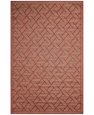 Liora Manne Carmel Pyramid 4'10"x7'6" Area Rug In Paprika