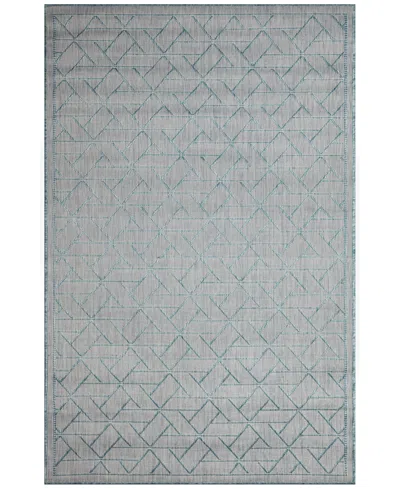 Liora Manne Carmel Pyramid 6'6"x9'4" Area Rug In Aqua
