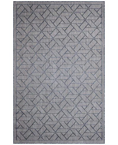 Liora Manne Carmel Pyramid 6'6"x9'4" Area Rug In Navy