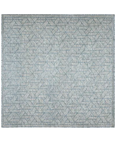 Liora Manne Carmel Pyramid 7'10"x7'10" Square Area Rug In Aqua