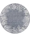 Liora Manne Carmel Reef Border 7'10"x7'10" Round Area Rug In Navy