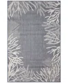 Liora Manne Carmel Reef Border 7'10"x9'10" Area Rug In Navy
