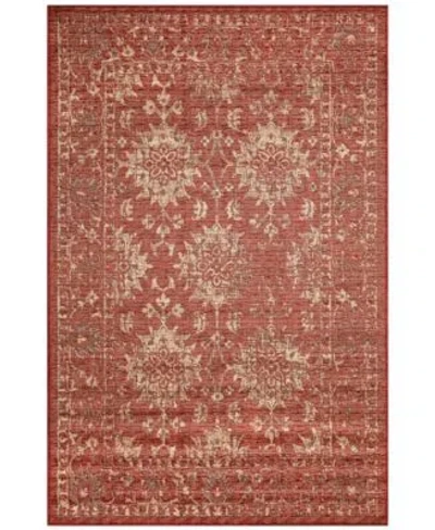 Liora Manne Carmel Vintage Floral Rug Collection In Paprika