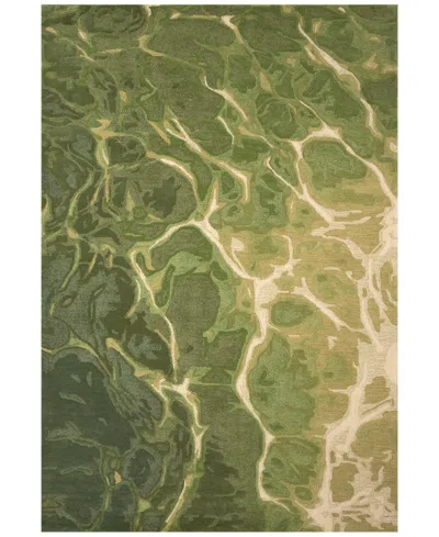 Liora Manne Corsica Water 7'6"x9'6" Area Rug In Green