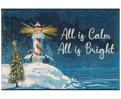 Liora Manne Esencia All Is Calm 2'x2'10" Area Rug In Midnight