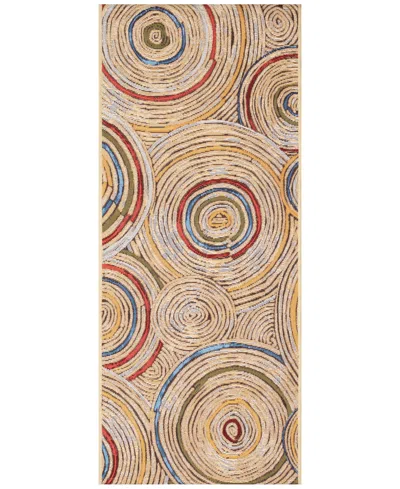Liora Manne Esencia Basket Circles 1'11"x4'11" Runner Area Rug In Multi
