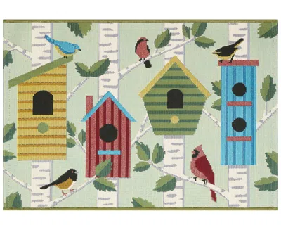 Liora Manne Esencia Bird Condos 2'x2'10" Area Rug In Blue