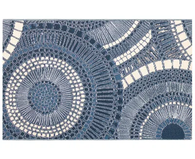 Liora Manne Esencia Circles 2'x2'10" Area Rug In Blue,ivory