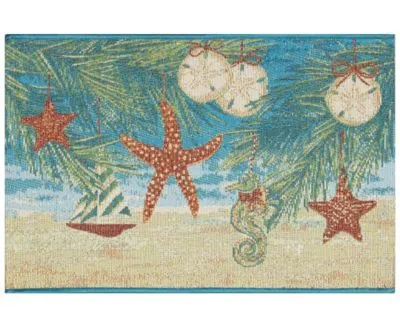 Liora Manne Esencia Coastal Ornaments Rug Collection In Ocean