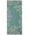 Liora Manne Esencia Coral Edge 1'11"x4'11" Runner Area Rug In Aqua