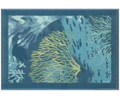 Liora Manne Esencia Coral Garden Rug Collection In Ocean