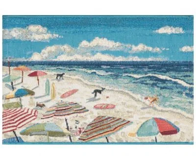 Liora Manne Esencia Dog Beach Rug Collection In Ocean
