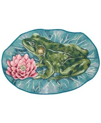 Liora Manne Esencia Frog Lotus Rug Collection In Green