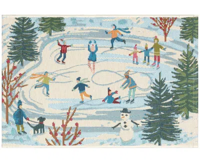 Liora Manne Esencia Gone Skating 2'x2'10" Area Rug In Blue