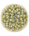 Liora Manne Esencia Mum 3'3"x3'3" Round Area Rug In Green