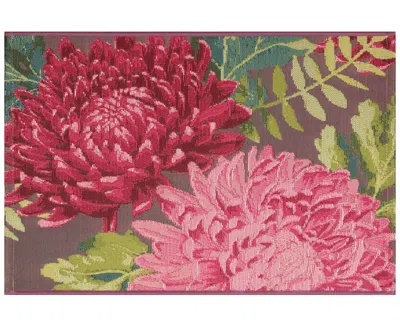 Liora Manne Esencia Mums 2'x2'10" Area Rug In Fuchsia