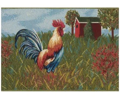 Liora Manne Esencia Rooster Farm Rug Collection In Blue