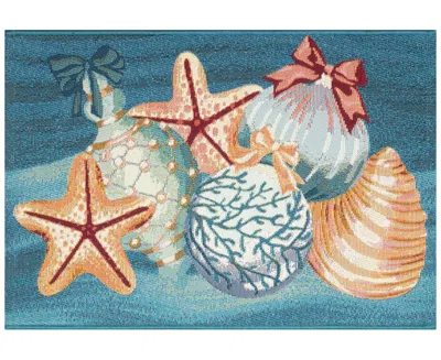 Liora Manne Esencia Sea Gem Ornaments 2'5"x3'11" Area Rug In Ocean