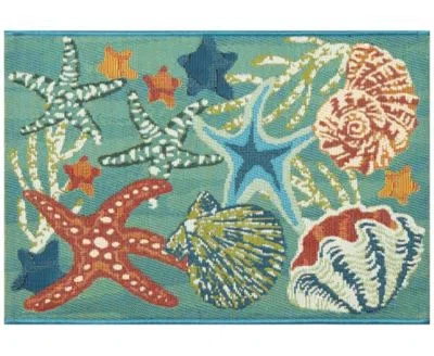 Liora Manne Esencia Starfish Song Rug Collection In Aqua