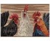 Liora Manne Esencia Three Roosters 2'5"x3'11" Area Rug In Tan