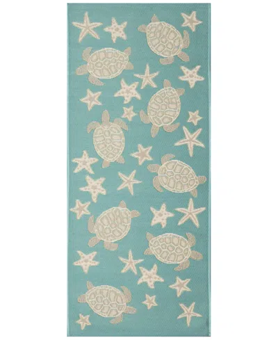 Liora Manne Esencia Turtle And Stars 1'11"x4'11" Runner Area Rug
