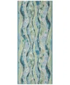 Liora Manne Esencia Wave 1'11"x4'11" Runner Area Rug In Ocean