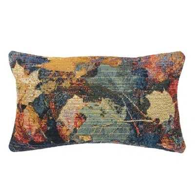 Liora Manne Fall In Love Outdoor Square Pillow Cover In Blue;orange