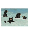 Liora Manne Frontporch Bathing Bears Area Rug In Blue