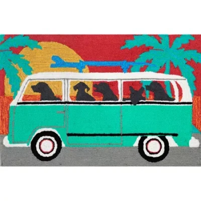 Liora Manne Frontporch Beach Trip Animal Hand Tufted Indoor Outdoor Rectangular Accent Rug In Multi