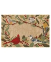 Liora Manne Frontporch Bird Border Area Rug In Sand