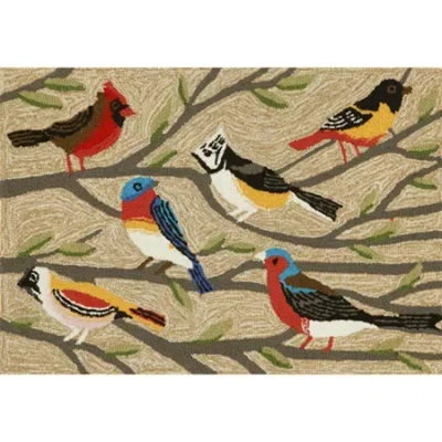 Liora Manne Frontporch Birds Indoor/outdoor Runnerrug In Multi